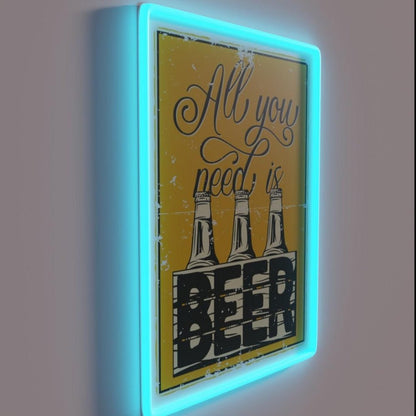 All You Need Is Beer Rgb Led Neon Sign - Shineneon