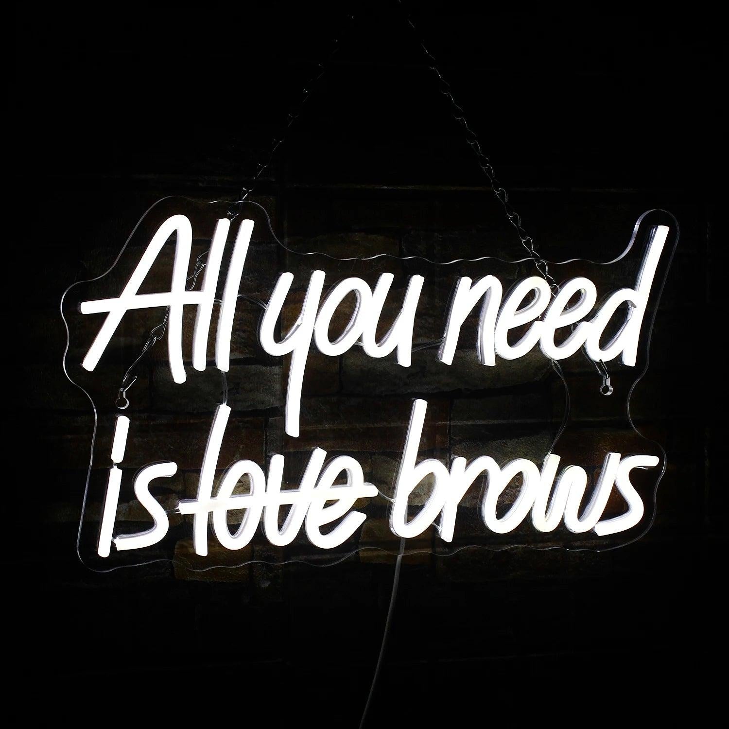 All You Need Is Brows Firefighter Flame Led Neon Sign For Fire Themed Room | Shineneon