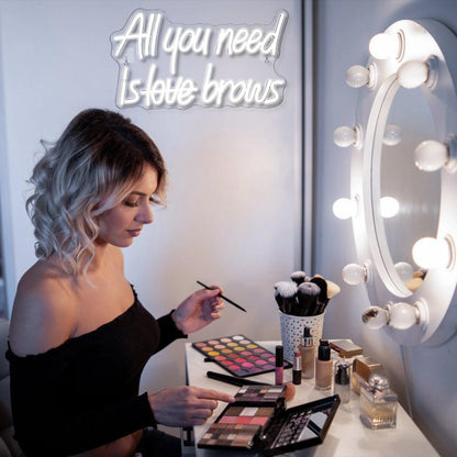 All You Need Is Brows Firefighter Flame Led Neon Sign For Fire Themed Room | Shineneon