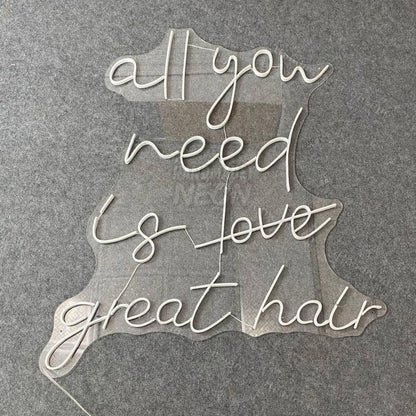 All You Need Is Great Hair Led Neon Sign Hair Salon Neon Decor | Shineneon