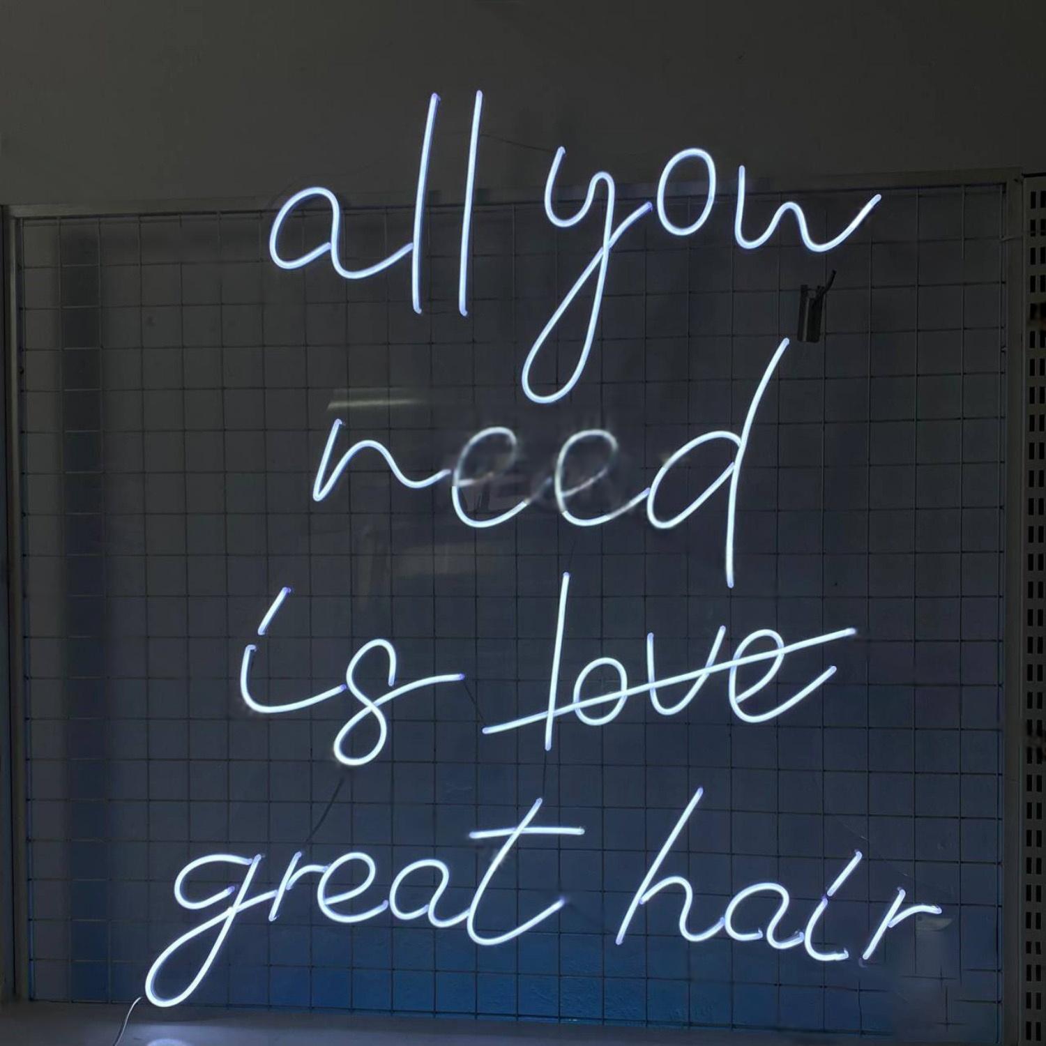 All You Need Is Great Hair Led Neon Sign Hair Salon Neon Decor | Shineneon
