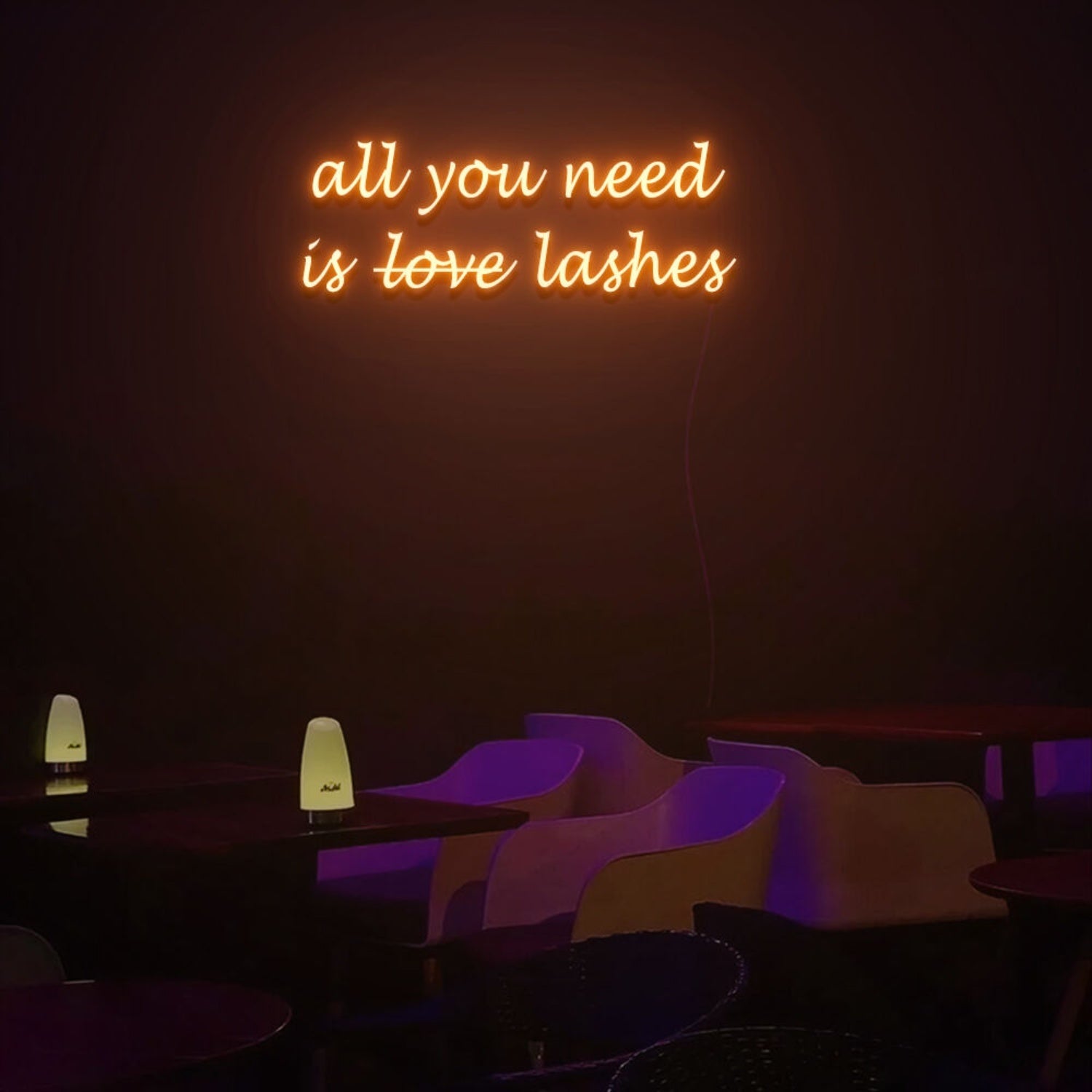 All You Need Is Lashes Led Neon Sign Custom Led Neon Sign Light - Shineneon