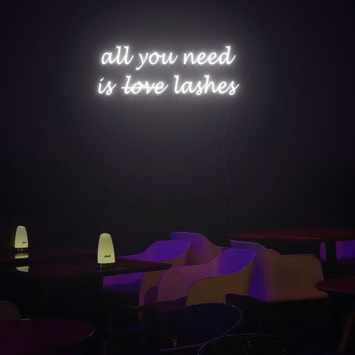 All You Need Is Lashes Led Neon Sign Custom Led Neon Sign Light - Shineneon