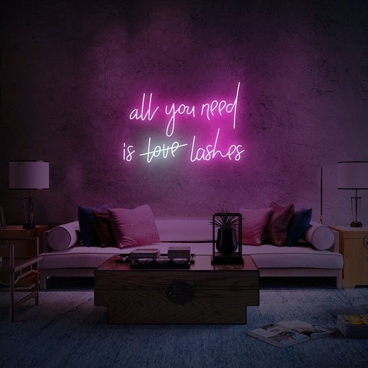 All You Need Is Lashes Led Sign Business Neon Sign