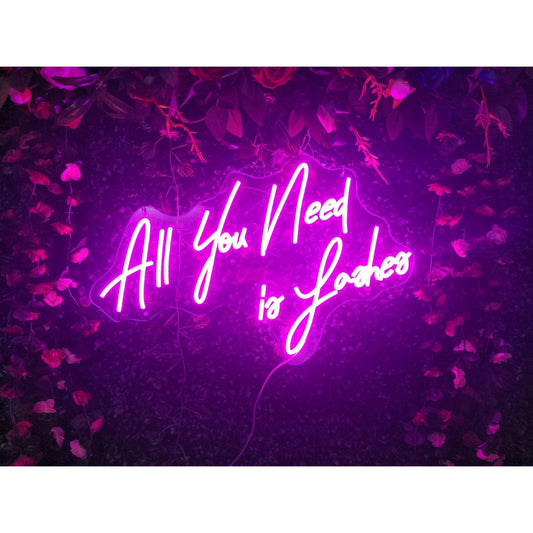 All You Need Is Lashes Neon Light Sign Led Business Sign