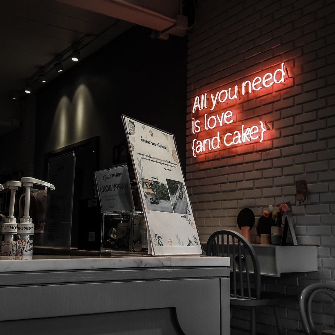 All You Need Is Love And Cake Led Sign Business Neon Sign - Shineneon