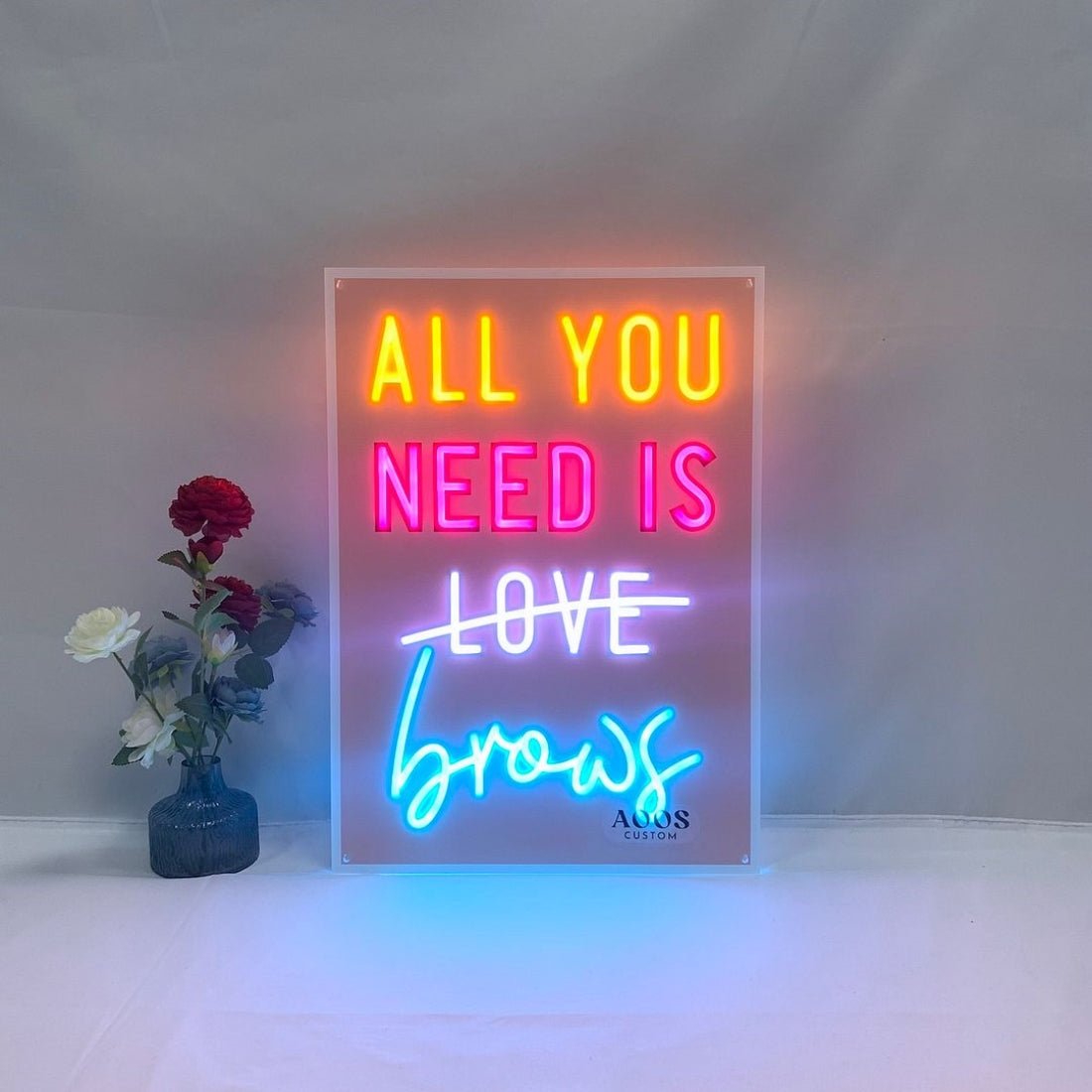 All You Need Is Love Brows Led Sign Business Neon Sign - Shineneon