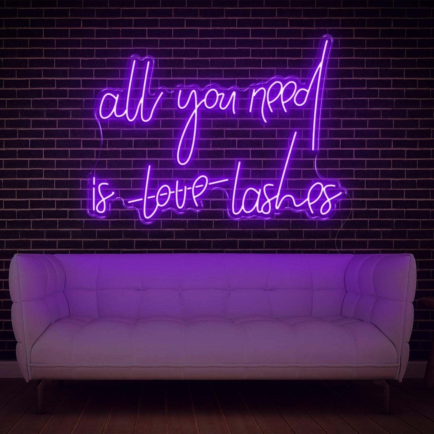All You Need Is Love Lashes Green Led Neon Sign Beauty Salon Decor | Shineneon