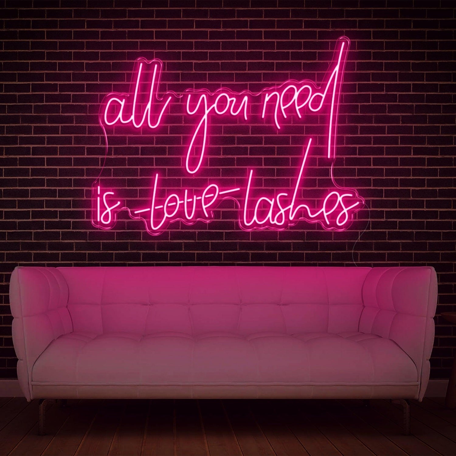 All You Need Is Love Lashes Green Led Neon Sign Beauty Salon Decor | Shineneon