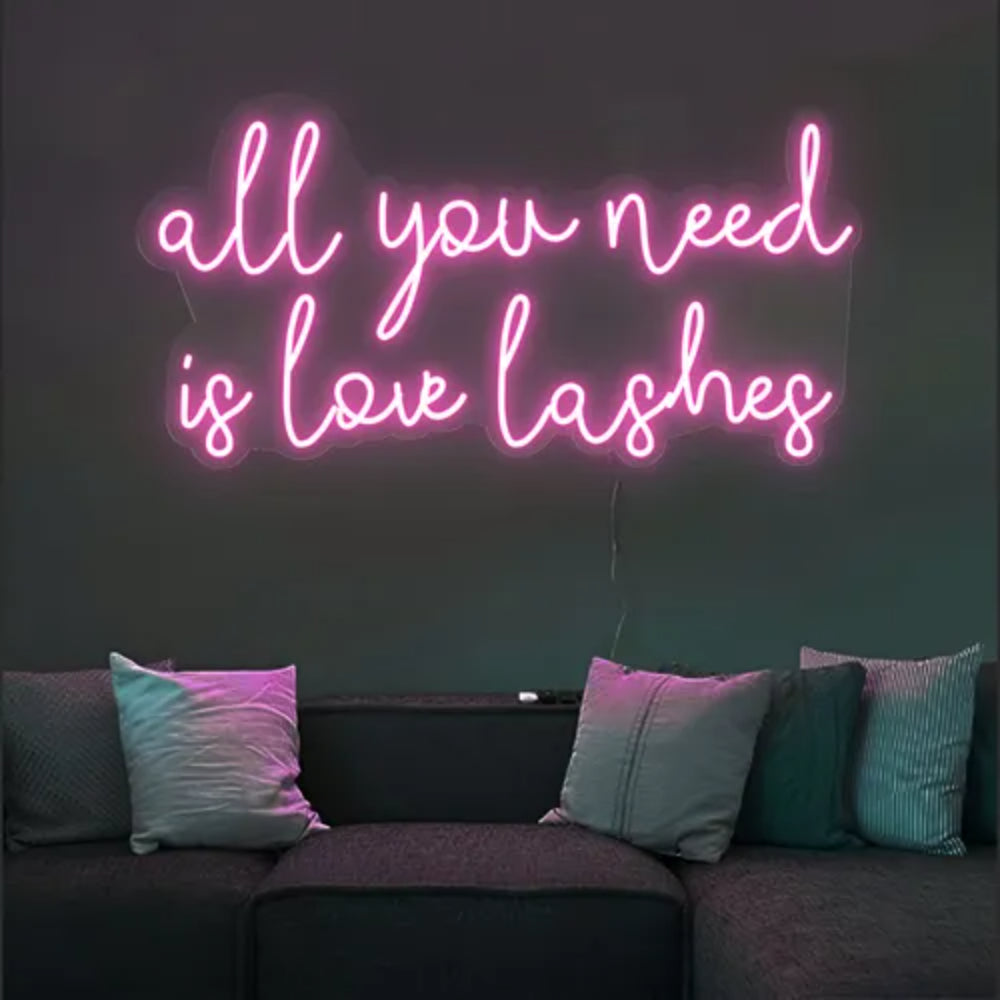 All You Need Is Love Lashes Led Neon Sign | Shineneon