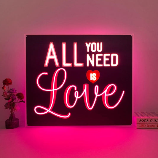 All You Need Is Love Led Business Sign For Room Decor