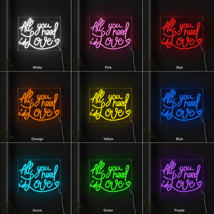All You Need Is Love LED Neon Sign Bedroom Decor - Shineneon