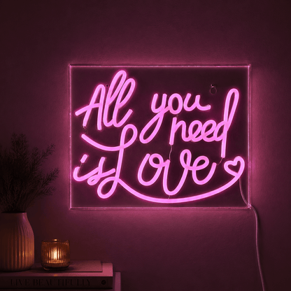 All You Need Is Love LED Neon Sign Bedroom Decor - Shineneon