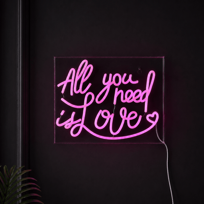 All You Need Is Love LED Neon Sign Bedroom Decor - Shineneon