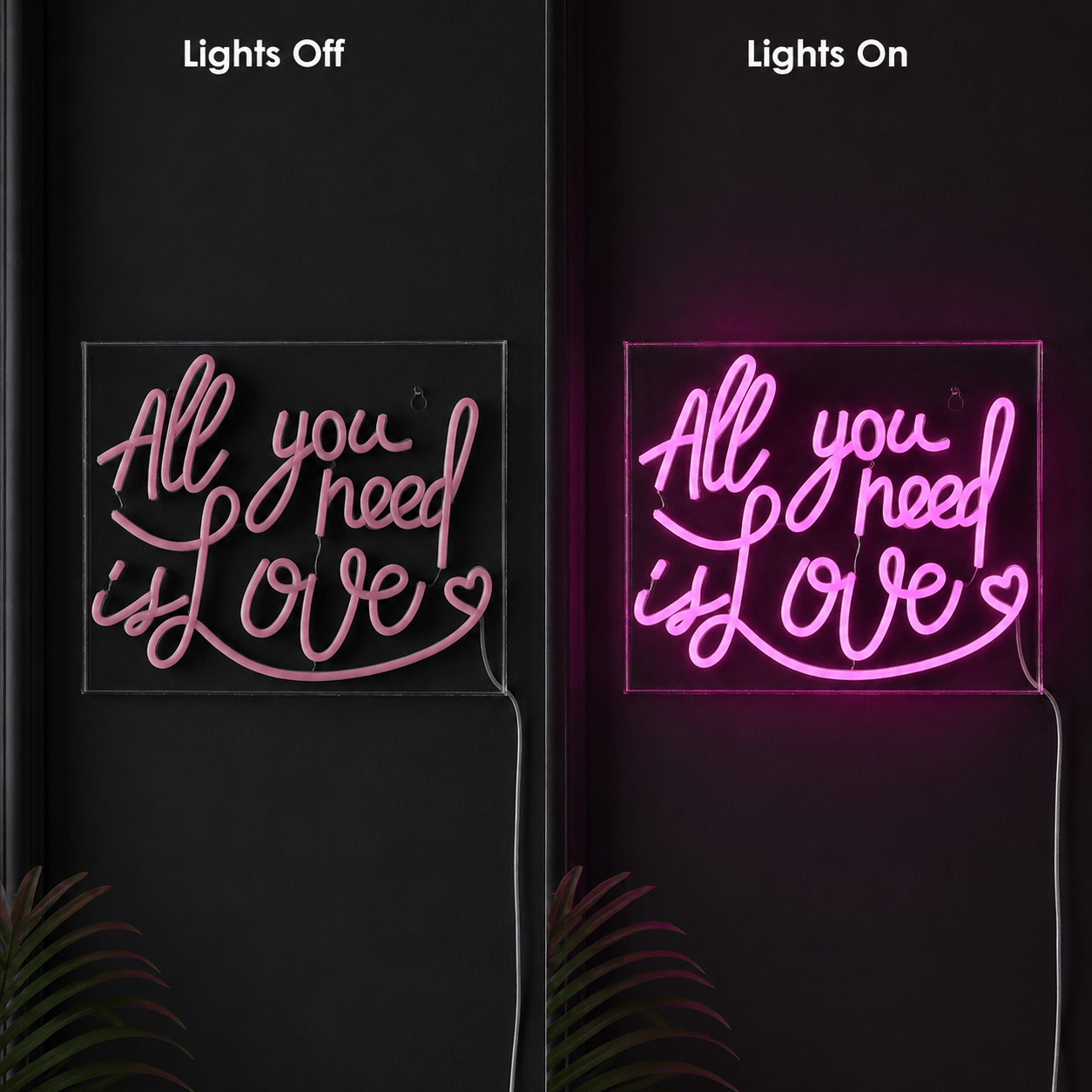 All You Need Is Love LED Neon Sign Bedroom Decor - Shineneon