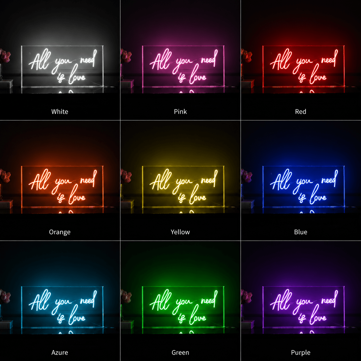 All You Need Is Love LED Neon Sign Home Wall Art - Shineneon