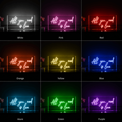 All You Need Is Love LED Neon Sign Home Wall Art - Shineneon