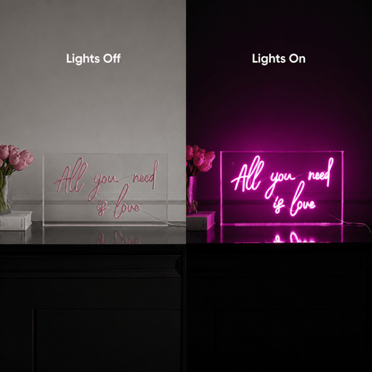 All You Need Is Love LED Neon Sign Home Wall Art - Shineneon