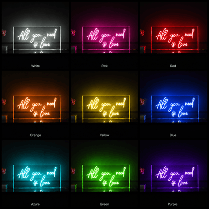 All You Need Is Love LED Neon Sign Home Wall Art Wall Neon Sign - Shineneon