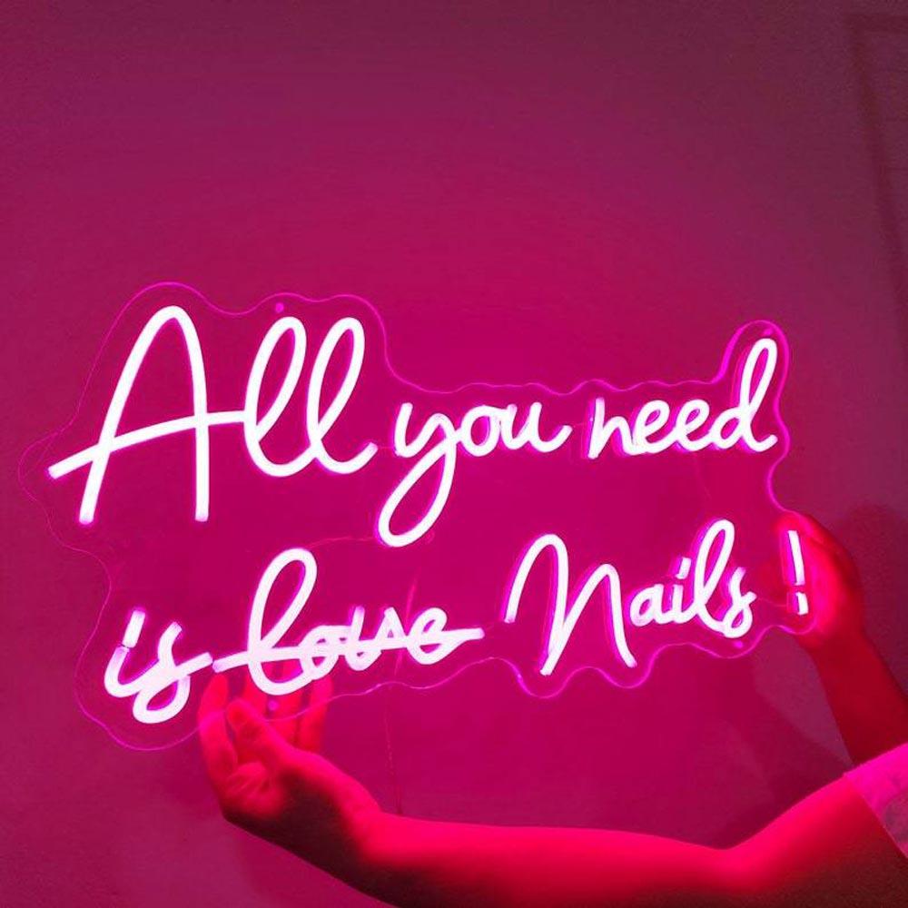 All You Need Is Love Mails Pink-White Led Neon Sign Home Decor | Shineneon