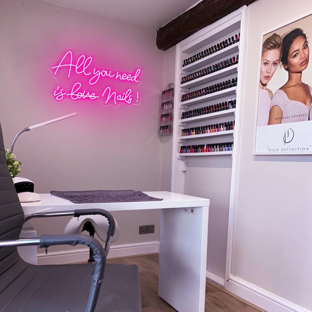 All You Need Is Love Mails Pink-White Led Neon Sign Home Decor | Shineneon