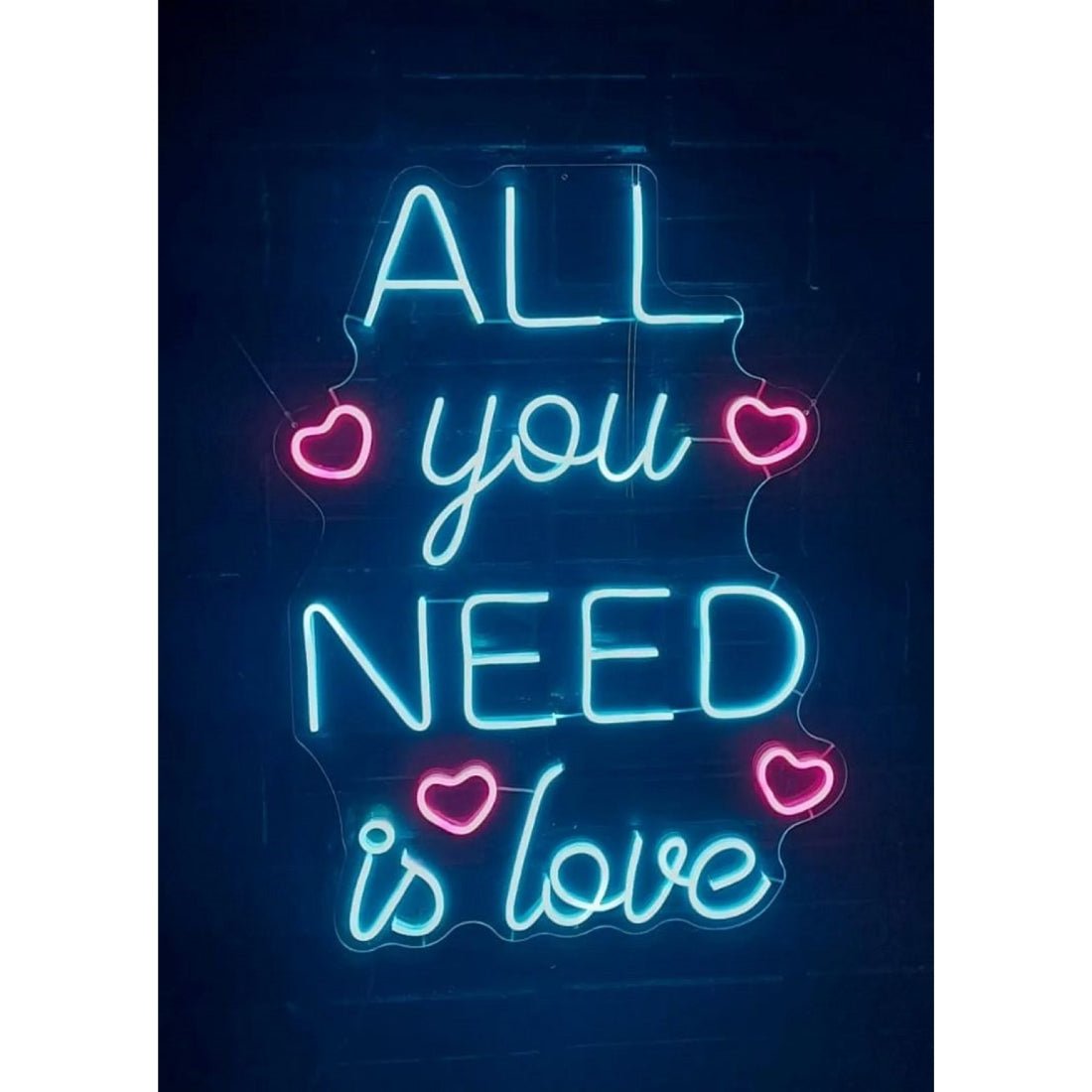 All You Need Is Love Neon Sign Led Wall Art - Shineneon