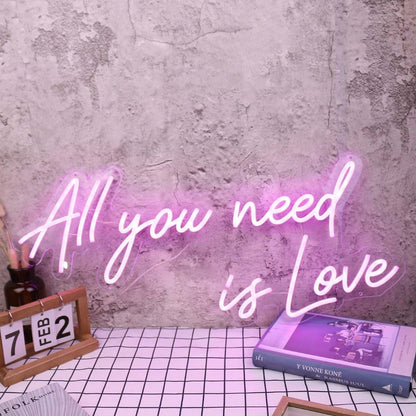 All You Need Is Love Pink Custom Led Neon Sign - Shineneon