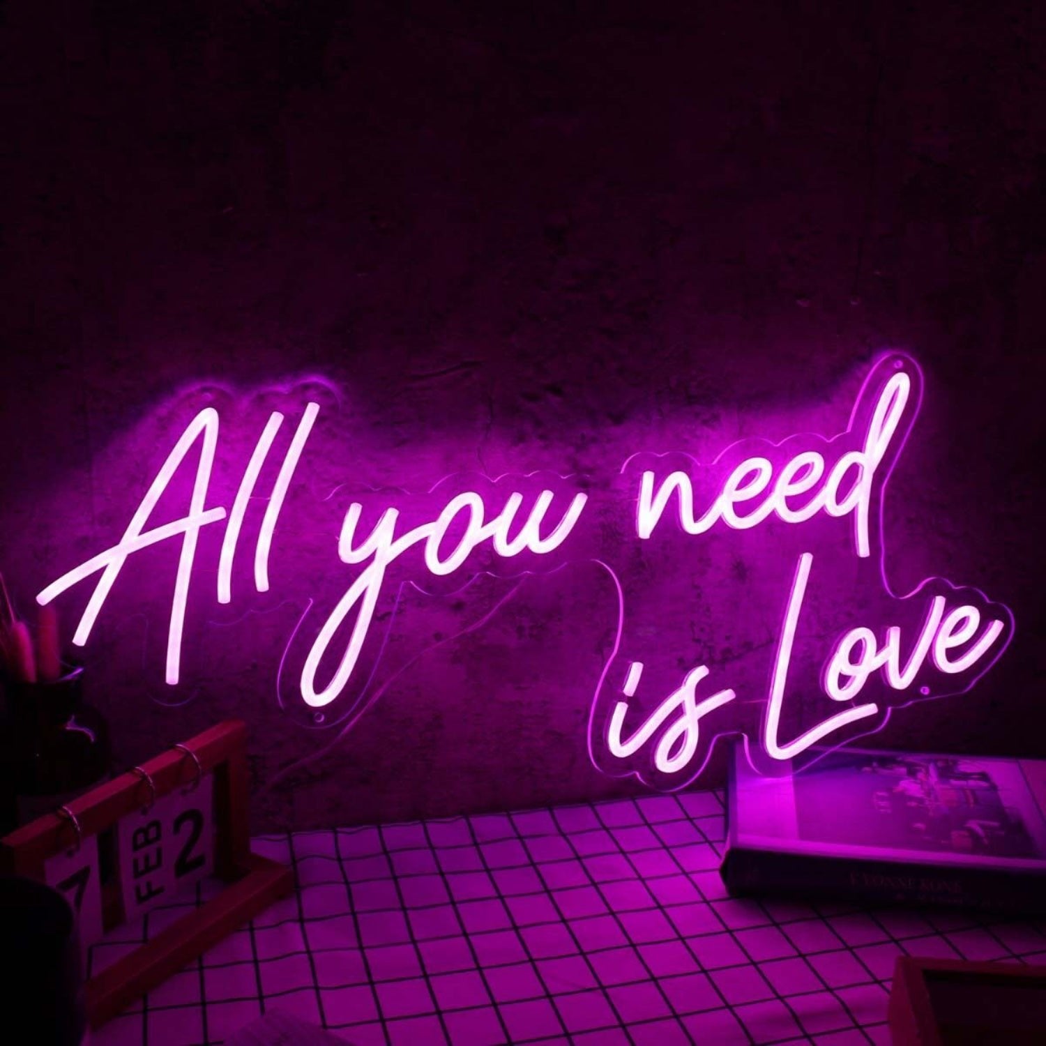All You Need Is Love Pink Custom Led Neon Sign - Shineneon