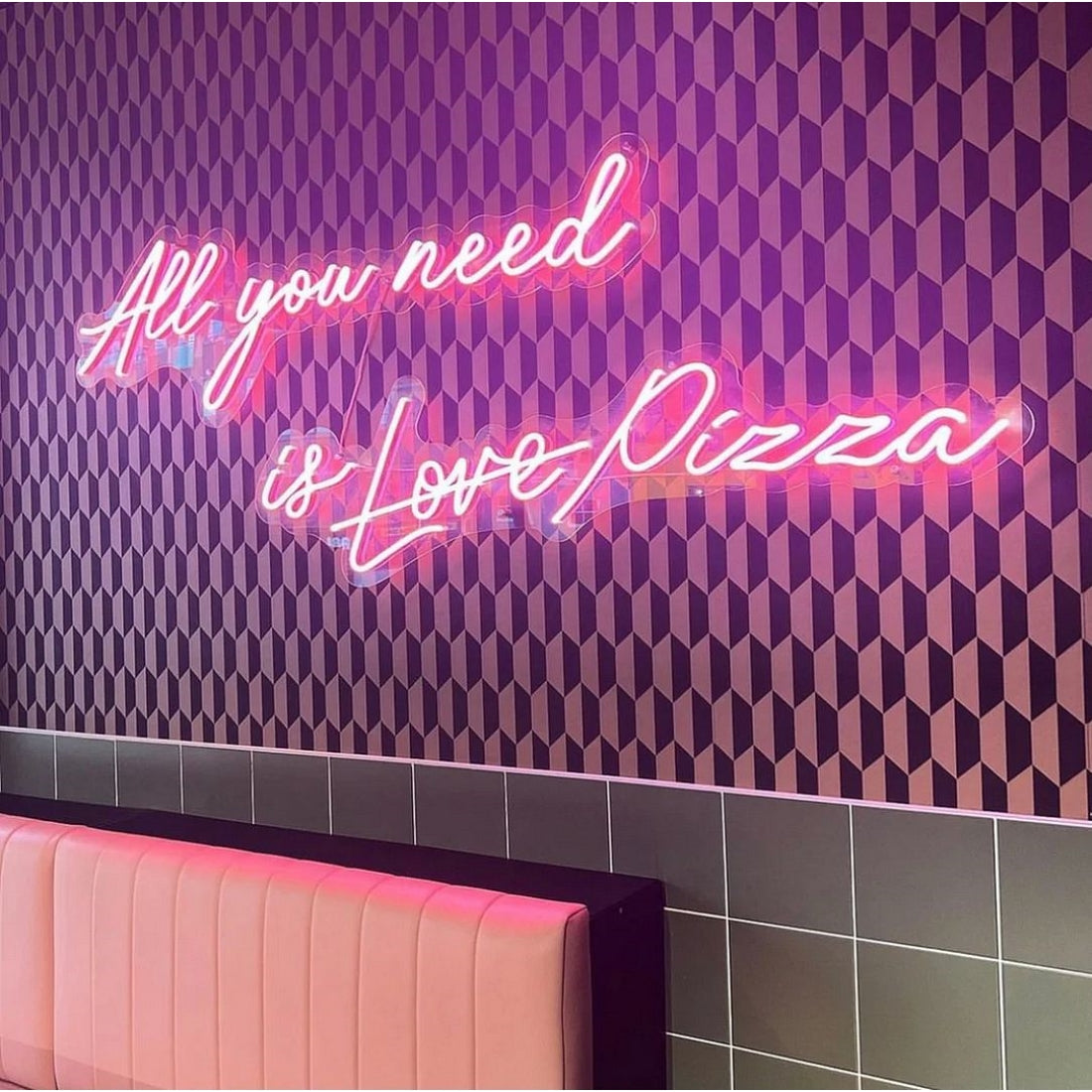 All You Need Is Love Pizza Led Sign Business Neon Sign