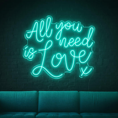 All You Need Is Love Purple Led Neon Sign For Home Cafe Bar Decor | Shineneon