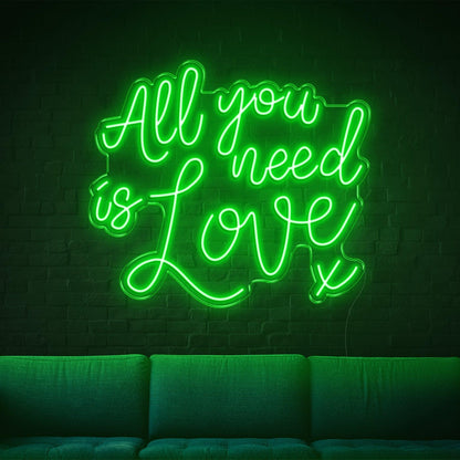 All You Need Is Love Purple Led Neon Sign For Home Cafe Bar Decor | Shineneon