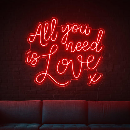 All You Need Is Love Purple Led Neon Sign For Home Cafe Bar Decor | Shineneon