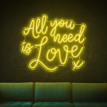 All You Need Is Love Purple Led Neon Sign For Home Cafe Bar Decor | Shineneon
