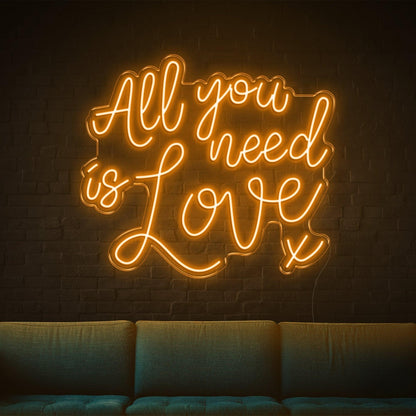 All You Need Is Love Purple Led Neon Sign For Home Cafe Bar Decor | Shineneon