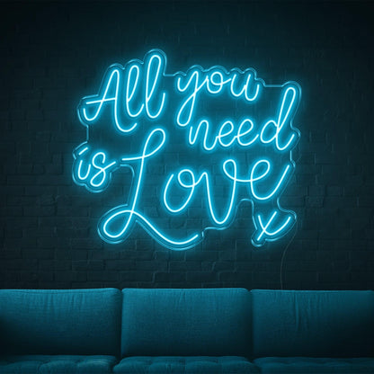 All You Need Is Love Purple Led Neon Sign For Home Cafe Bar Decor | Shineneon