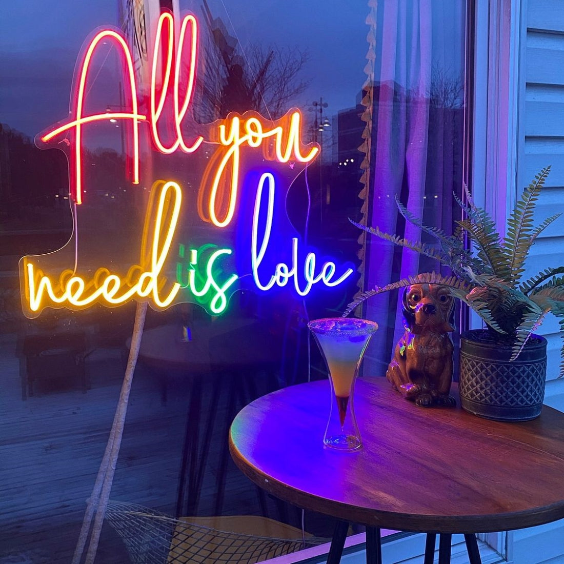 All You Need Is Love Rainbow Colors Led Sign Business Neon Sign