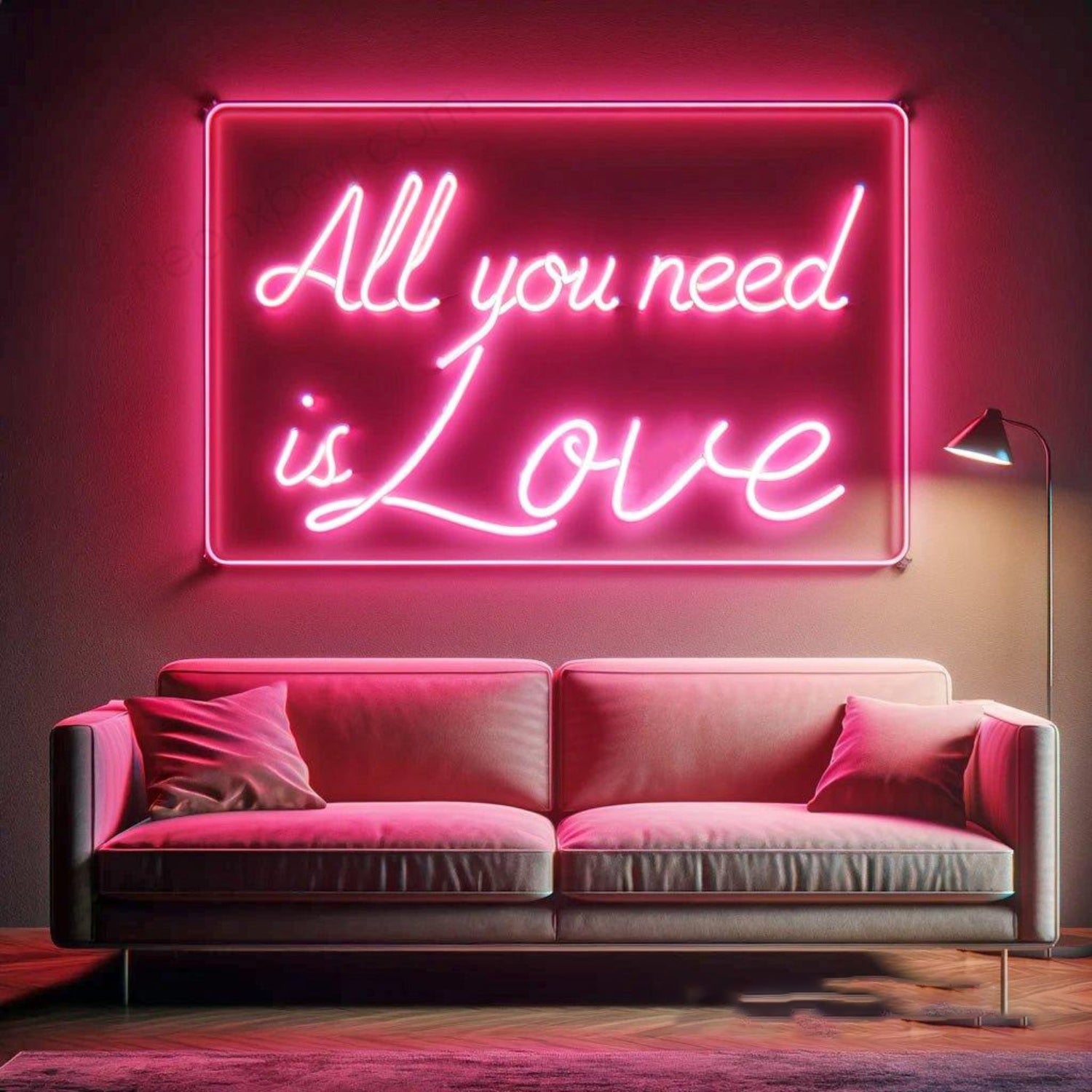 All You Need Is Love Soft Pink Led Neon Sign For Home Decor | Shineneon