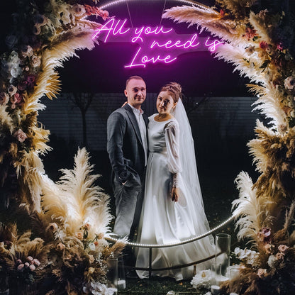 All You Need Is Love Uv Printed Led Neon Sign Artwork For Wedding Decor | Shineneon