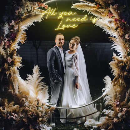 All You Need Is Love Uv Printed Led Neon Sign Artwork For Wedding Decor | Shineneon