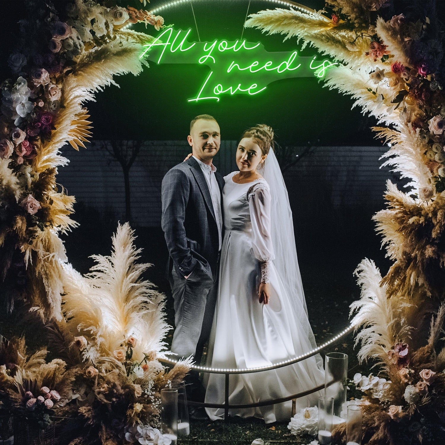 All You Need Is Love Uv Printed Led Neon Sign Artwork For Wedding Decor | Shineneon