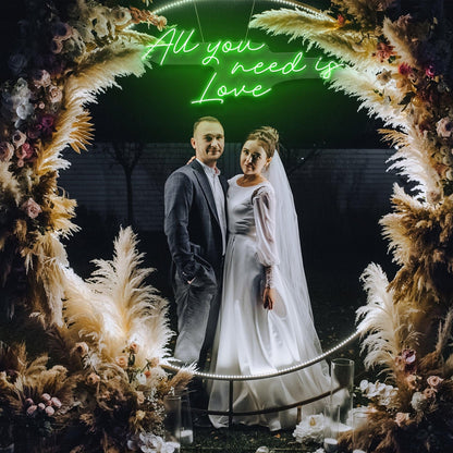 All You Need Is Love Uv Printed Led Neon Sign Artwork For Wedding Decor | Shineneon