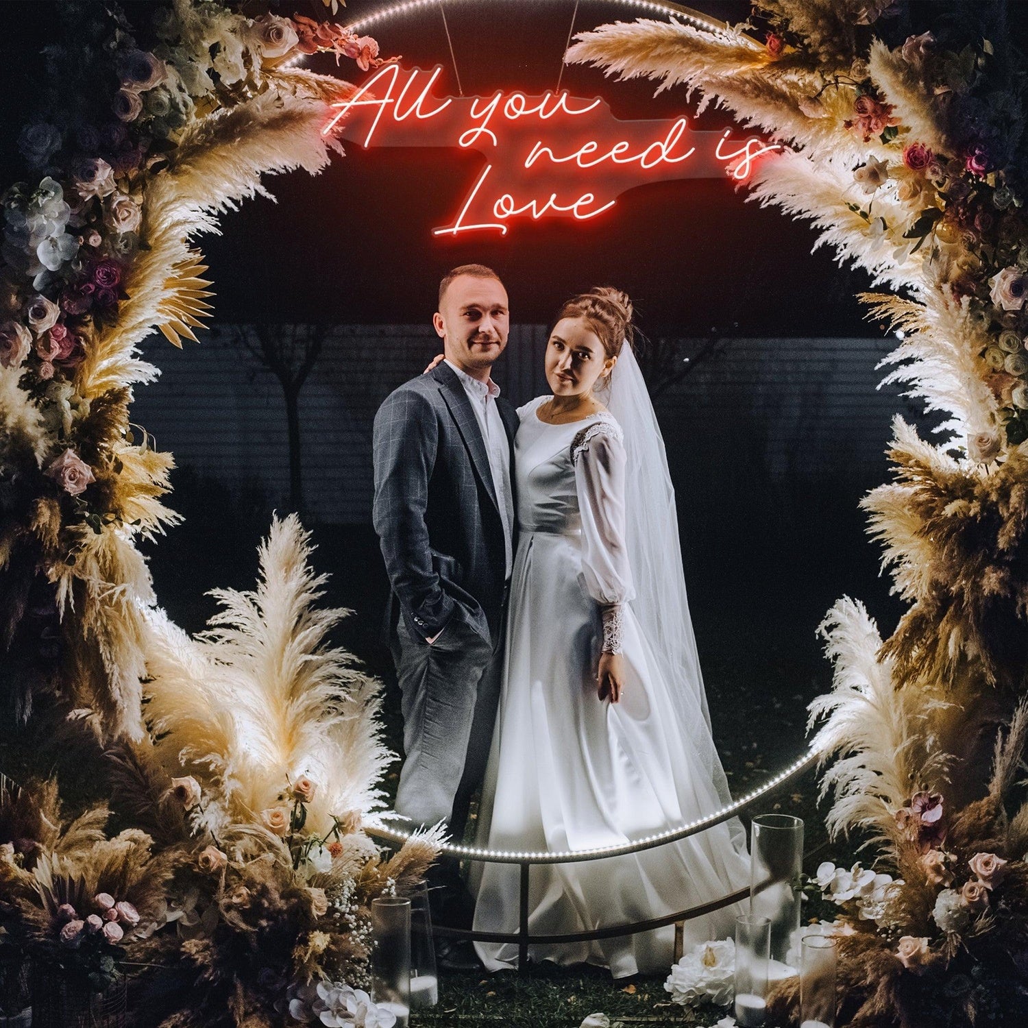 All You Need Is Love Uv Printed Led Neon Sign Artwork For Wedding Decor | Shineneon