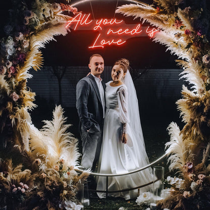All You Need Is Love Uv Printed Led Neon Sign Artwork For Wedding Decor | Shineneon