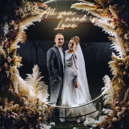 All You Need Is Love Uv Printed Led Neon Sign Artwork For Wedding Decor | Shineneon