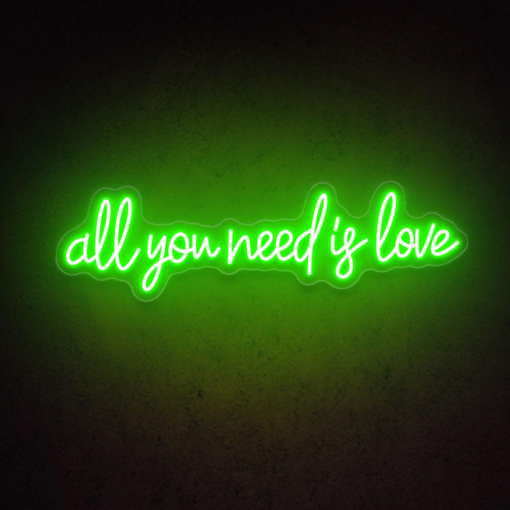All You Need Is Love Warm Glow Handwritten Led Neon Sign For Wedding Decor | Shineneon