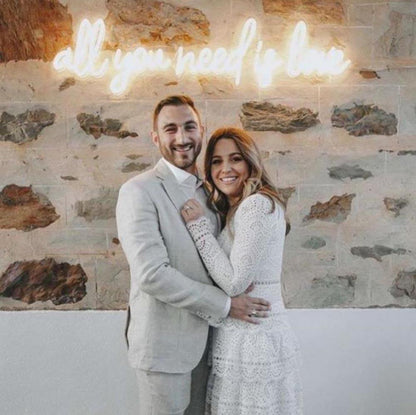 All You Need Is Love Warm Glow Handwritten Led Neon Sign For Wedding Decor | Shineneon