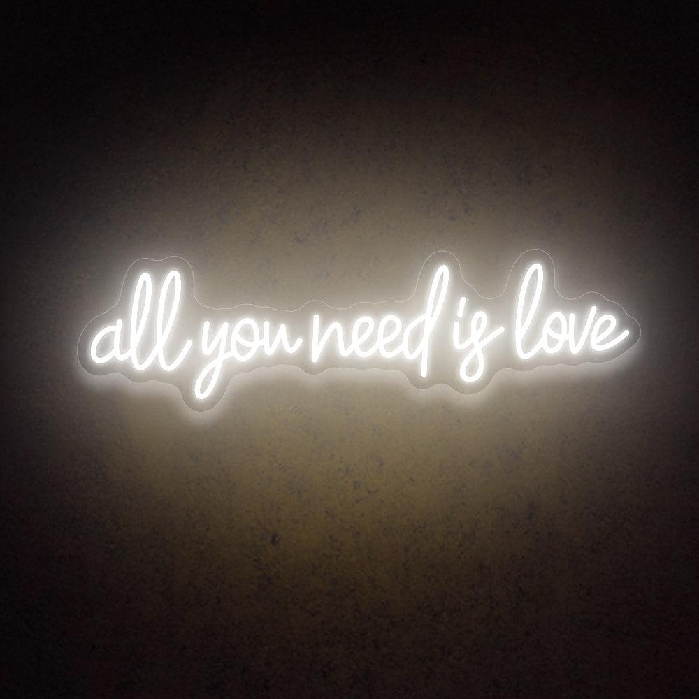 All You Need Is Love Warm Glow Handwritten Led Neon Sign For Wedding Decor | Shineneon
