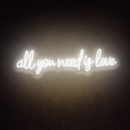 All You Need Is Love Warm Glow Handwritten Led Neon Sign For Wedding Decor | Shineneon