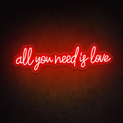 All You Need Is Love Warm Glow Handwritten Led Neon Sign For Wedding Decor | Shineneon