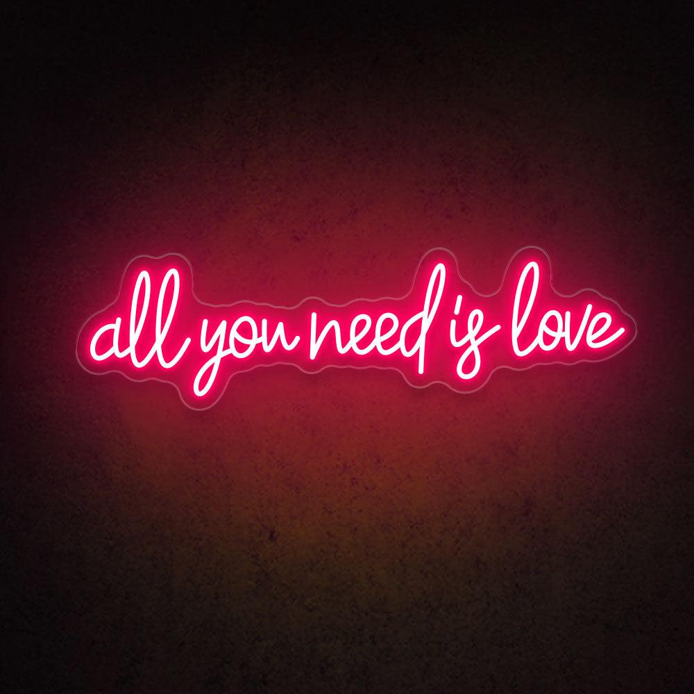 All You Need Is Love Warm Glow Handwritten Led Neon Sign For Wedding Decor | Shineneon